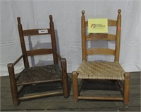 (2) Primitive Child Chairs