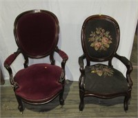 Two Victorian Arm Chairs