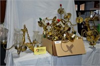 Assorted Brass Chandelier Fixtures