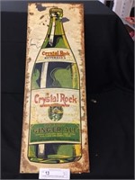 Vintage Crystal Rock Tin Beverage Sign