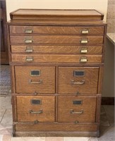 Antique tiger oak filing cabinet/drawer