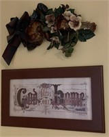 Wall floral decorations / sign