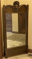 Antique beveled glass mirror