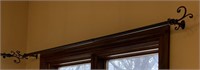 Curtain rods and hardware - 2 rods - 84 inches