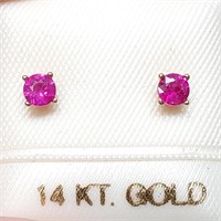 $160 14K  Ruby Earrings