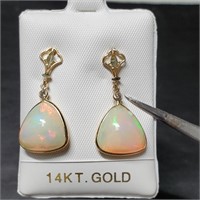 Certified 14K  Beautiful Opal (7.4ct) 2 Very Good