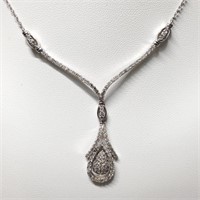 Certified 10K  Diamond(I1, G-H)(1ct) Necklace