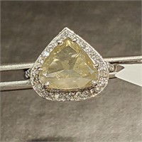 Certified  Fancy Slight Brownish Green Diamond(Si1