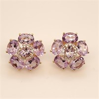 $300 Silver Pink Amethyst And White Topaz(7.4ct) E