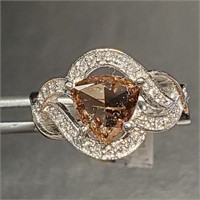 Platinum Certified Brown Triangle Diamond(1.58ct)