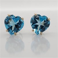 $600 14K  Blue Topaz(2.65ct) Earrings