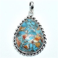 $200 Silver Oster Muhave Turquoise(22.5ct) Pendant