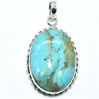 $150 Silver Turquoise(15.3ct) Pendant