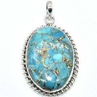 $250 Silver Turquoise(22.5ct) Pendant