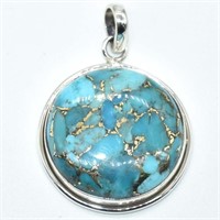 $400 Silver Turquoise(16.2ct) Pendant