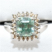 $700 Silver Moissanite Cz(2.3ct) Ring