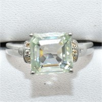 $600 Silver Moissanite Cz(2.9ct) Ring
