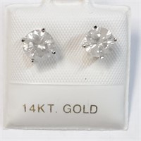 Certified 14K  Diamond(1.72Ct,I2-I3,H-I) Earrings