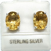 $150 Silver Citrine(3.3ct) Earrings
