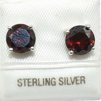 $150 Silver Garnet(2.2ct) Earrings