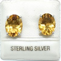 $150 Silver Citrine(3.1ct) Earrings