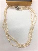 3 Layer Pearl Choker Necklace