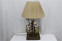 Paper Mache Orchid Lamp Lot 1