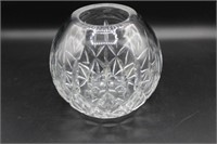 7" Round Block Crystal Vase