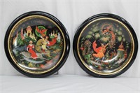 Hand painted Russian Fairy Tale Collector Plates