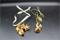 24k Gold dipped ornaments