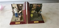 book ends Norman Rockwell "Before the Shot" &