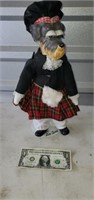 Scottish wolf hound porcelain doll