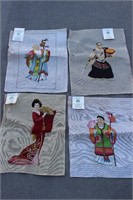 Needlework Asian themed tapestries