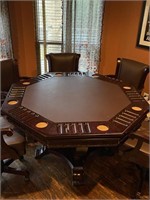 Gaming Table (poker, chess, etc.,) and (6) Chairs