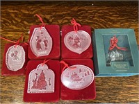 Waterford Crystal Christmas Ornaments (qty. 6)