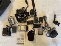 Assorted Cameras (Canon, Panasonic, Nikon)