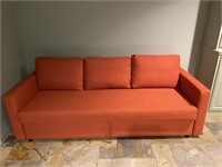 IKEA Sofa Bed (orange): 88" long, 35" deep