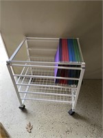 Elfa Rolling Filing Rack with Drawers