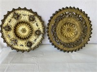 Brass Decorative Plates (19" diameter, qty. 2)