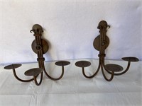 Metal Candle Sconces (15" tall, qty. 2)