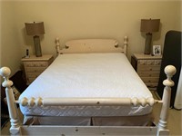 Queen Size Natural Wood Bed