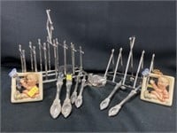 Silverplated Napkin Holders, Brushes,