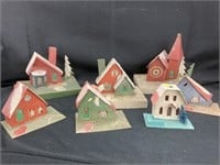 Cardboard Vintage Christmas Houses