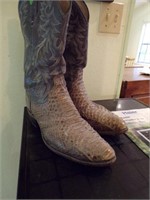 Leather cowboy boots-snake skin