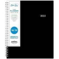 Blue Sky 2021 Weekly & Monthly Planner, Flexible