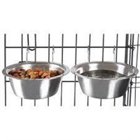 "As Is" Stainless Steel Hanging Pet Bowls