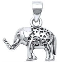 Sterling Silver Elephant Minimal Pendant