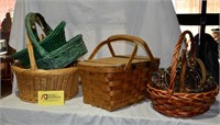 Assorted Baskets Including Picnic