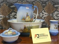 Pitcher And Bowl Set With Accessories