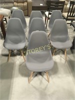 Grey Art Décor Style Plastic Dining Chair
